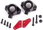 Traxxas Steering block arms (aluminum, red-anodized) (2)/ steering blocks, left & right