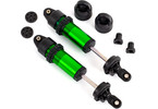 Traxxas Shocks, GT-Maxx, aluminum (green-anodized) (fully assembled w/o springs) (2)