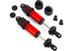 Traxxas Shocks, GT-Maxx, aluminum (red-anodized) (fully assembled w/o springs) (2)