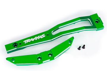 Traxxas Chassis brace, front, aluminum (green-anodized) (2) / TRA10221-GRN