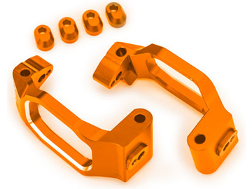 Traxxas Caster blocks, aluminum (orange-anodized), pair / TRA10232-ORNG