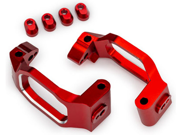 Traxxas Caster blocks, aluminum (red-anodized), pair / TRA10232-RED