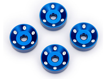 Traxxas Wheel washers, machined aluminum, blue (4) / TRA10257-BLUE