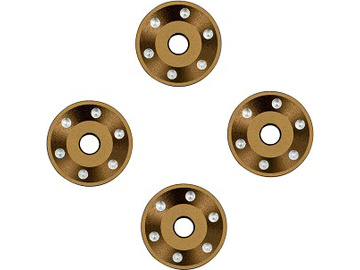 Traxxas Wheel washers, machined aluminum, bronze (4) / TRA10257-BRNZ