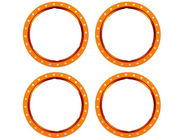 Traxxas Beadlock rings, orange (machined aluminum) (4) / TRA10276-ORNG