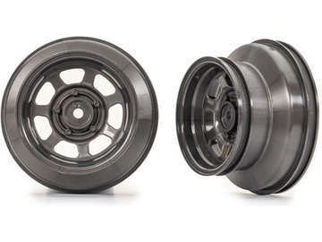 Traxxas Wheels 2.2/3.0", dirt oval, graphite gray (2) (2WD front) / TRA10471