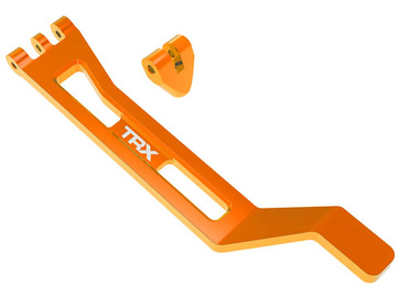 Traxxas Battery hold-down, hold-down post, aluminum (orange) / TRA10726-ORNG