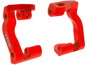 Traxxas Caster blocks (c-hubs), aluminum (red) / TRA10733-RED