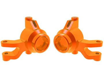 Traxxas Steering blocks, aluminum (orange) / TRA10734-ORNG