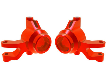 Traxxas Steering blocks, aluminum (red) / TRA10734-RED