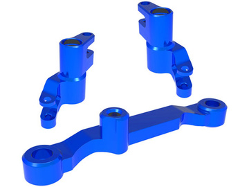 Traxxas Steering bellcranks, draglink, aluminum (blue) / TRA10743-BLUE