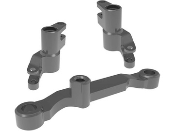 Traxxas Steering bellcranks, draglink, aluminum (gray) / TRA10743-GRAY