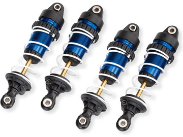 Traxxas Shocks, GTR long, blue (assembled with springs) (4) / TRA10765-BLUE