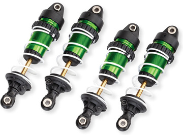 Traxxas Shocks, GTR long, green (assembled with springs) (4) / TRA10765-GRN