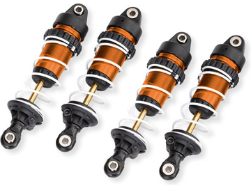 Traxxas Shocks, GTR long, orange (assembled with springs) (4) / TRA10765-ORNG