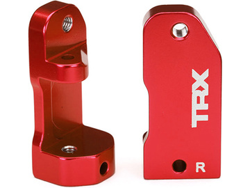Traxxas Caster blocks, 30-degree, red-anodized 6061-T6 aluminum (left & right) / TRA3632X