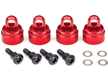 Traxxas Shock caps, aluminum (red-anodized) (4) / TRA3767X