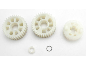 Traxxas Output gears, 33T (2)/ drive dog carrier/ output shaft spacer / TRA3985X