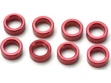 Traxxas Spacer, pushrod (aluminum, red) (use with 5318 or 5318X pushrod and 5358 rockers) (8) / TRA5133