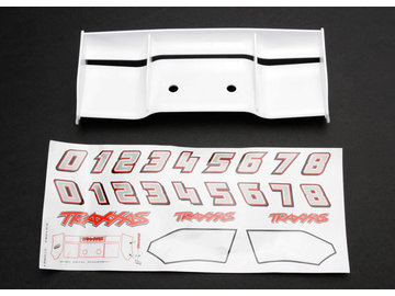 Traxxas Wing, Revo (white)/ decal sheet / TRA5412