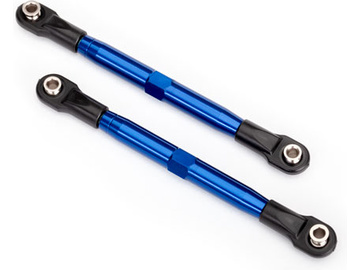 Traxxas Toe links, tubes, 7075-T6 aluminum (blue-anodized) (87mm) (2)/ rod ends / TRA6742X