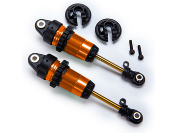 Traxxas Shocks, GTR long orange-anodized, PTFE-coated bodies with TiN shafts (2) / TRA7461-ORNG