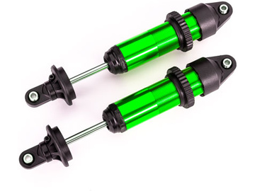 Traxxas Shocks, GTX, medium (aluminum, green-anodized) (fully assembled w/o springs) (2) / TRA7861G