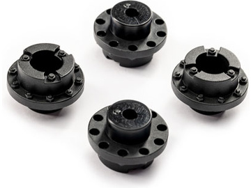 Traxxas Center caps, wheel (black) (4) / TRA9075