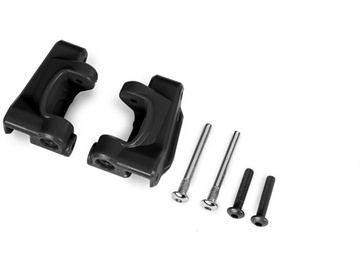 Traxxas Caster blocks (c-hubs), extreme heavy duty, black (for use with #9182) / TRA9135