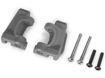 Traxxas Caster blocks (c-hubs), extreme heavy duty, gray (for use with #9180 and 9181) / TRA9136-GRAY