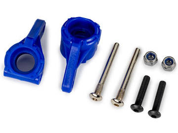 Traxxas Steering blocks, extreme heavy duty, blue (left & right) (for use with #9180, 9181, 9182) / TRA9137-BLUE