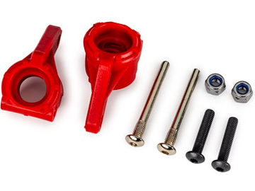 Traxxas Steering blocks, extreme heavy duty, red (left & right) (for use with #9180, 9181, 9182) / TRA9137-RED