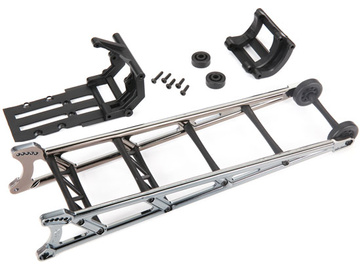 Traxxas Wheelie bar, black chrome (assembled)/ wheelie bar mount / TRA9460X