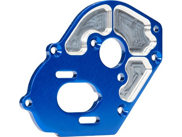 Traxxas Plate, motor, lightweight aluminum (blue-anodized) (4mm thick) / TRA9490L