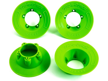 Wheel covers, green (4) (fits #9572 wheels) / TRA9569G