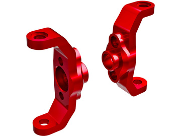 Traxxas Caster blocks, 6061-T6 aluminum (red-anodized) (left & right) / TRA9733-RED