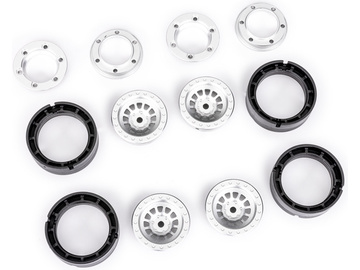 Traxxas Wheels 1.0”, 6061-T6 aluminum (silver-anodized) (4) / TRA9881-SLVR