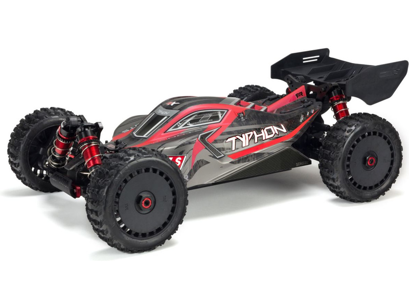 Arrma karoséria čierno/červená: Typhon 6S ARA406120