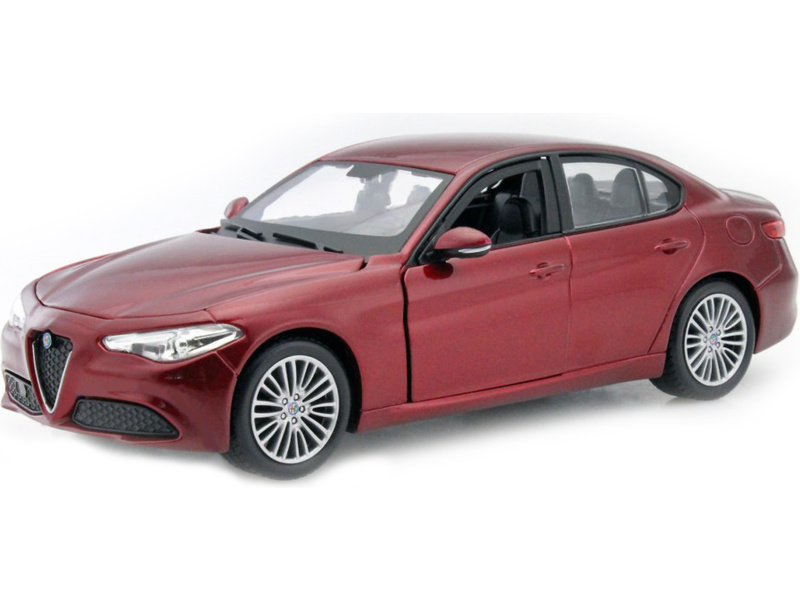 Bburago Alfa Romeo Giulia 2016 1:24 červená metalíza BB18-21080R