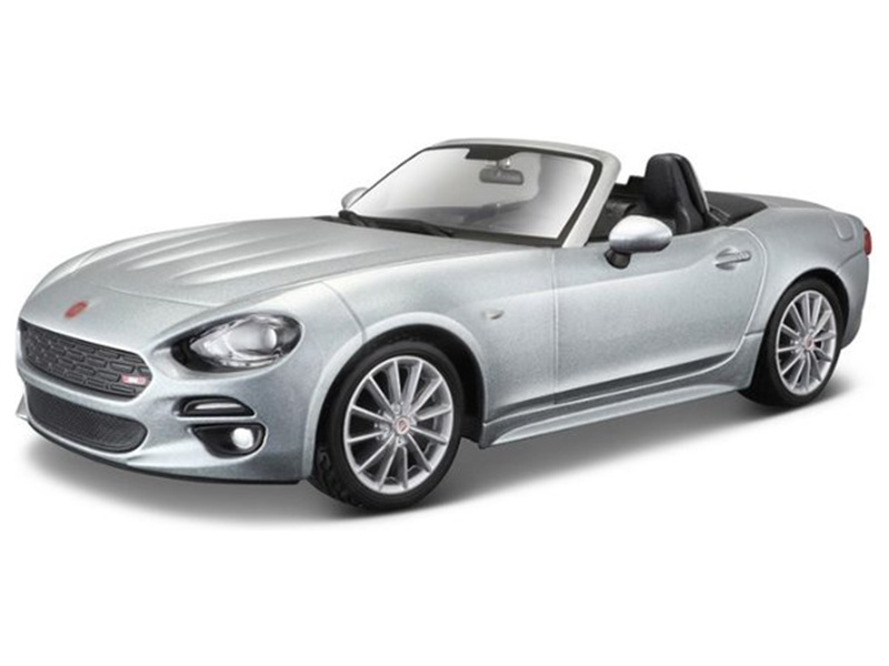 Bburago Plus Fiat 124 Spider 1:24 strieborná metalíza BB18-21083S