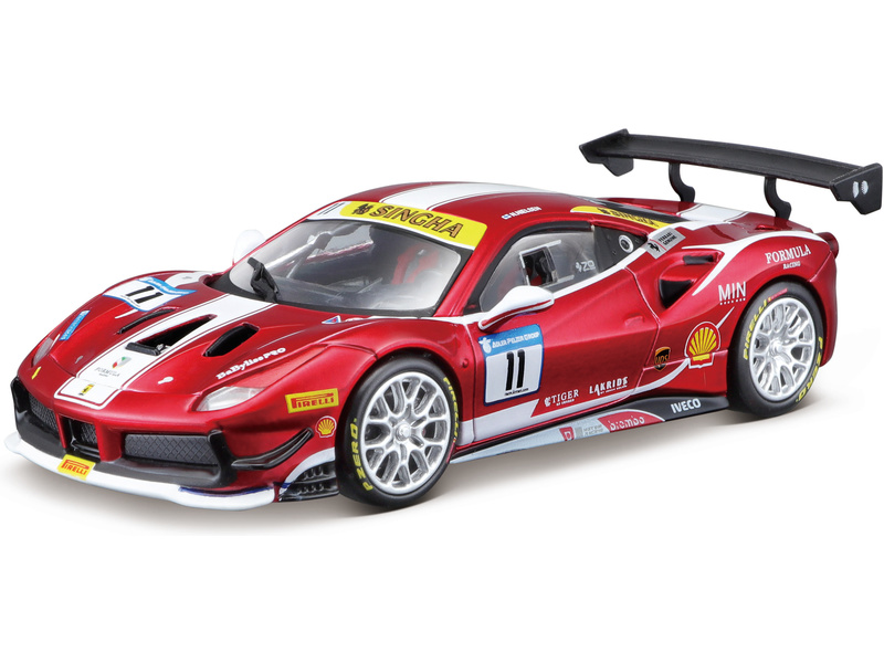 Bburago Ferrari 488 Challenge 2017 1:24 červená BB18-26308R