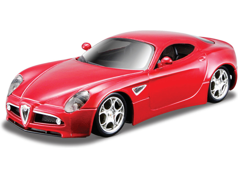 Bburago Alfa 8C Competizione 1:32 červená metalíza BB18-43004