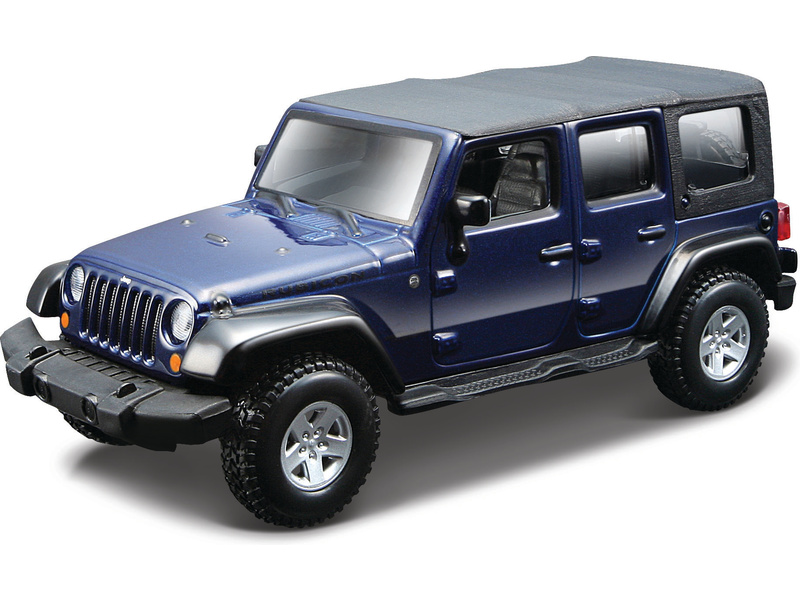 Bburago Jeep Wrangler 1:32 modrá metalíza BB18-43012