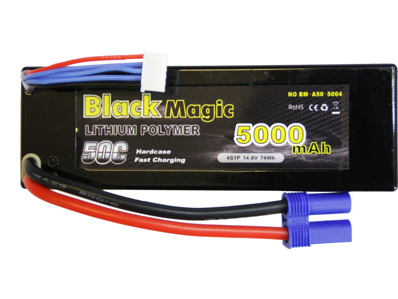 Black Magic LiPol Car 14.8V 5000mAh 50C EC5 BMA50-5000-4E