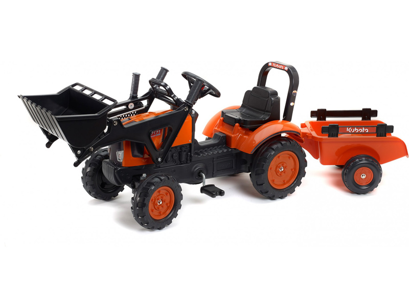 FALK - Šliapací traktor Kubota s nakladačom a vlečkou FA-2065AM