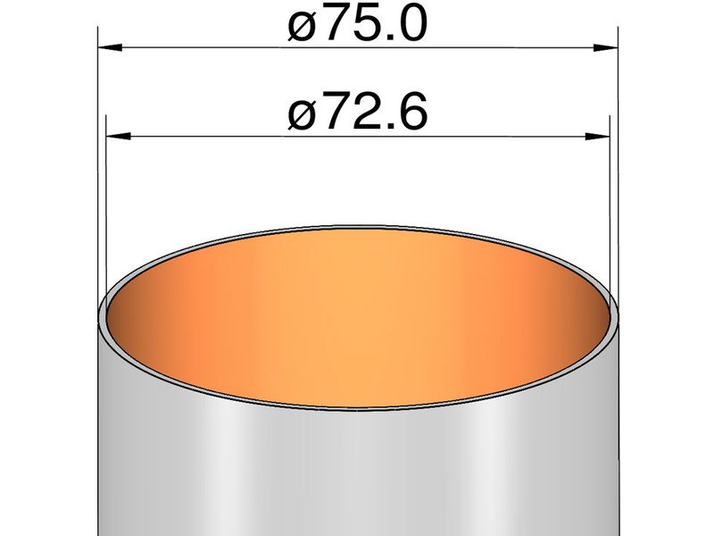 Klíma papierová rúrka 75x250mm KL-207525000