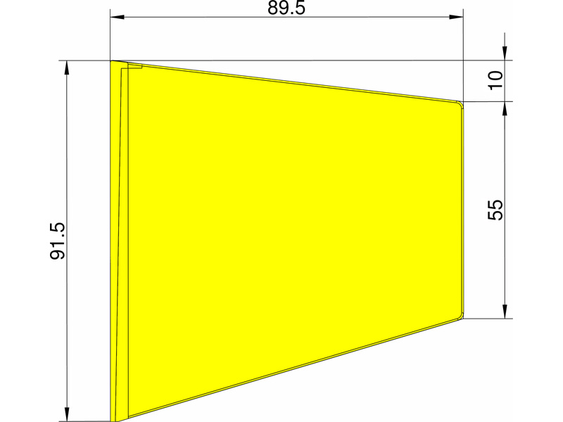 Klíma stabilizátor typ lichobežník žltý KL-3204011