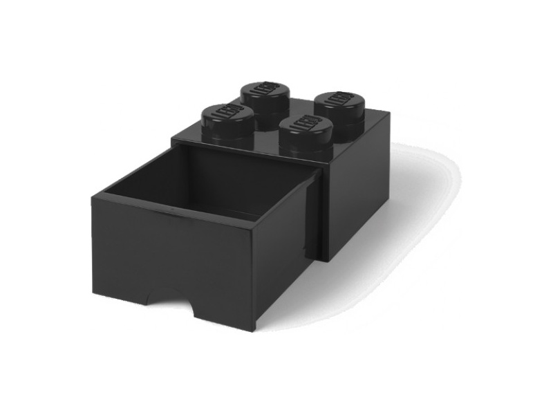 LEGO úložný box so šuplíkom 250x250x180mm - čierny LEGO40051733