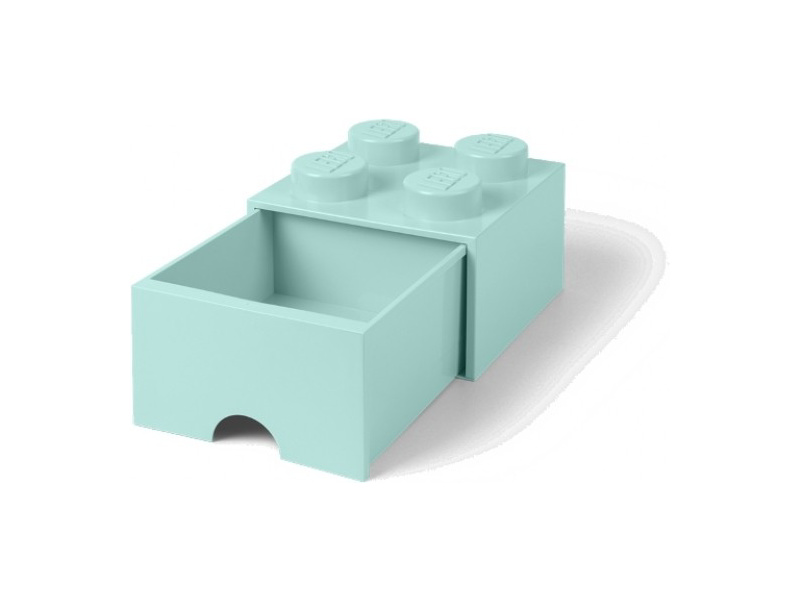 LEGO úložný box so šuplíkom 250x250x180mm - aqua LEGO40051742