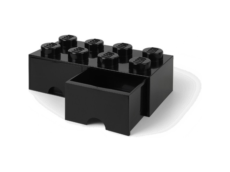 LEGO úložný box so šuplíkmi 250x500x180mm - čierny LEGO40061733